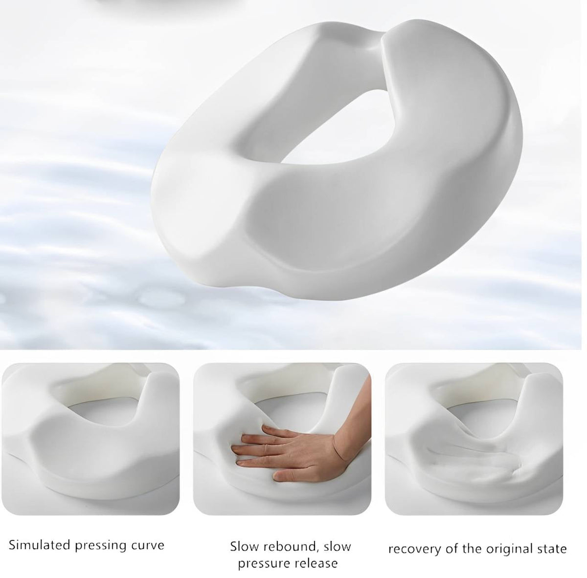 Belro Hemorrhoid Donut Pillow in beige for comfort and support, designed for relieving pressure and providing pain relief.