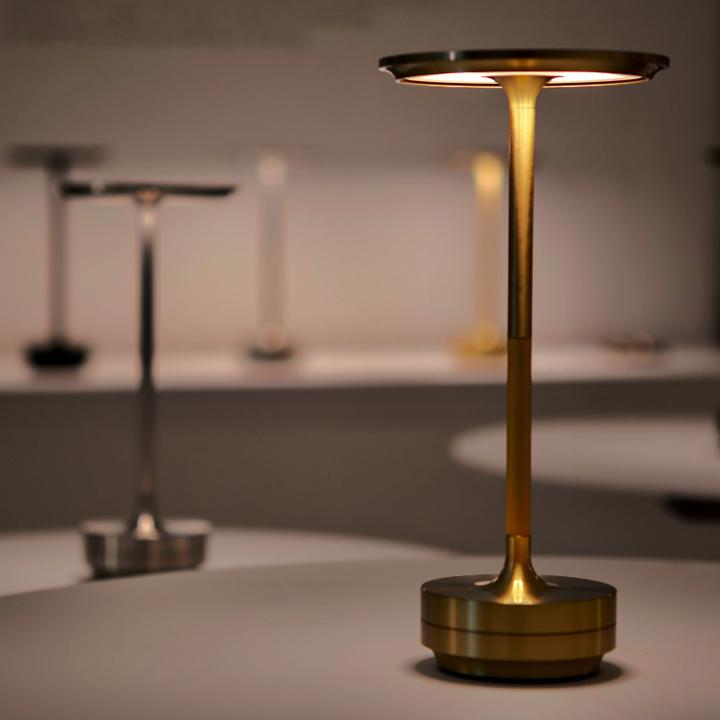 Belro portable cordless table lamp with adjustable light intensity, compact electronic desk lamp for versatile lighting.