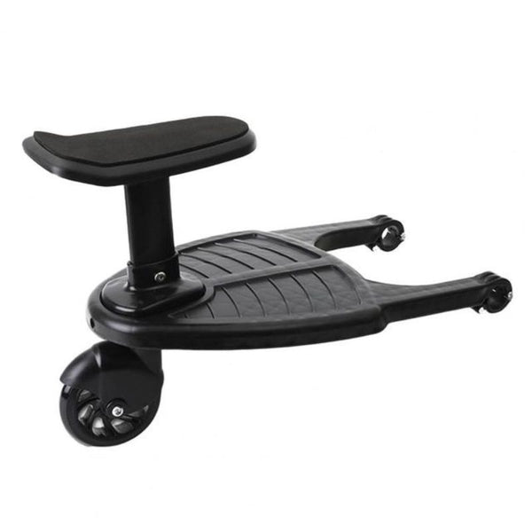 Belro universal stroller board attached to a stroller, suitable for sports and outdoor use, with a sturdy platform for children.