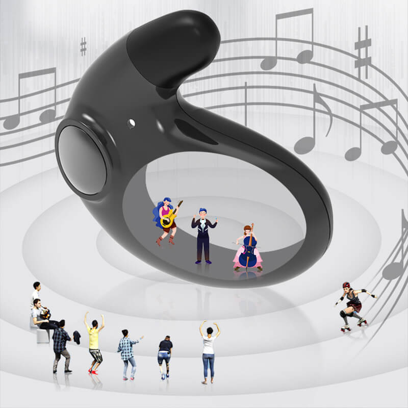 Belro IPX5 waterproof Bluetooth wireless headphones with over-ear design, black color, and built-in controls for hands-free listening.