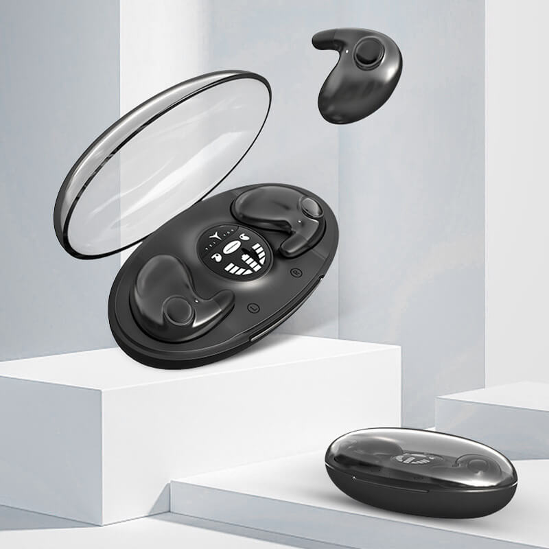 Belro IPX5 waterproof Bluetooth wireless headphones with over-ear design, black color, and adjustable headband for comfortable fit