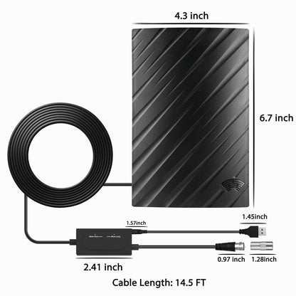 Belro Long Range Indoor HDTV 4K Digital Antenna displaying its sleek design for clear TV reception