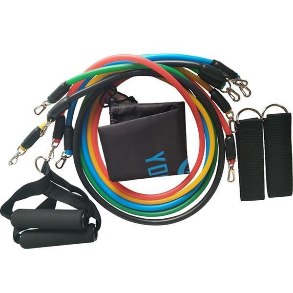 Belro men's sport elastics for athletic clothing, shown as stretchy elastic bands in black with branding details.