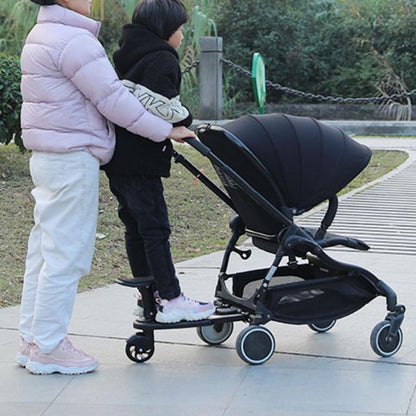 Belro universal stroller board attached to a stroller, designed for sports and outdoor use, providing extra riding space for kids