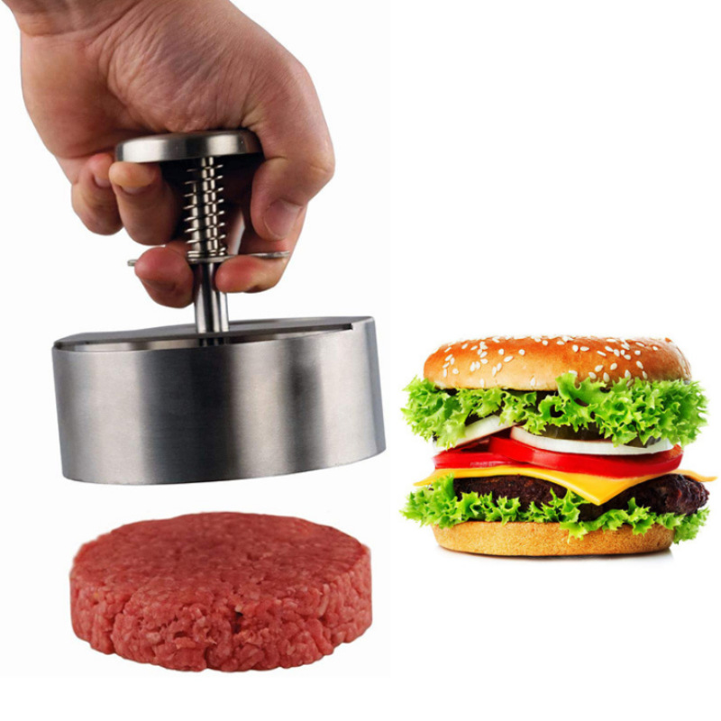 Belro stainless steel press for kitchen and dining, durable cookware tool with polished metal finish.