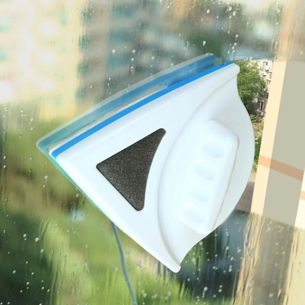 Belro magnetic window cleaner with dual sides and handles, designed for efficient cleaning of double-sided glass windows.