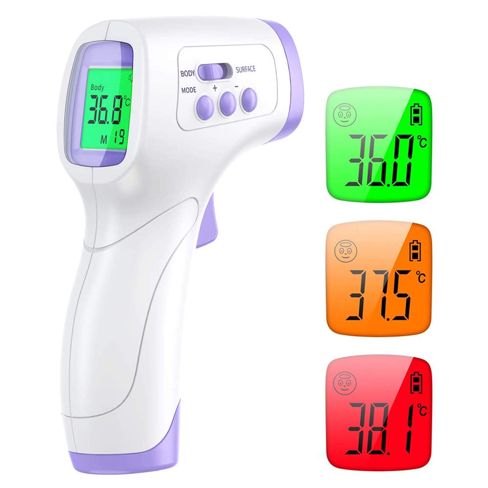 Belro frontal non-contact thermometer with digital display, designed for quick, contactless temperature measurement.