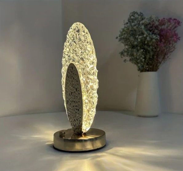 Belro elegant table lamp with a sleek modern design, featuring a white shade and metallic base for stylish desk lighting.