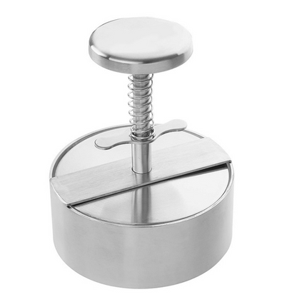 Belro stainless steel press for kitchen and dining, durable cookware tool for pressing and sealing food items.