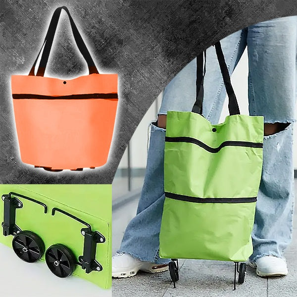 Belro foldable shopping cart with sturdy frame and fabric bag, designed for convenient carrying and easy storage.