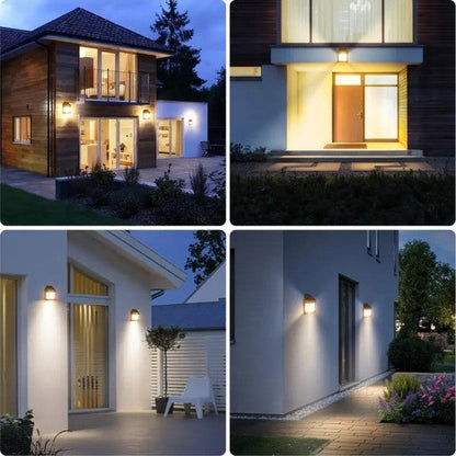 Belro outdoor solar LED lights with motion sensor illuminating a garden pathway at night in a home and garden setting.