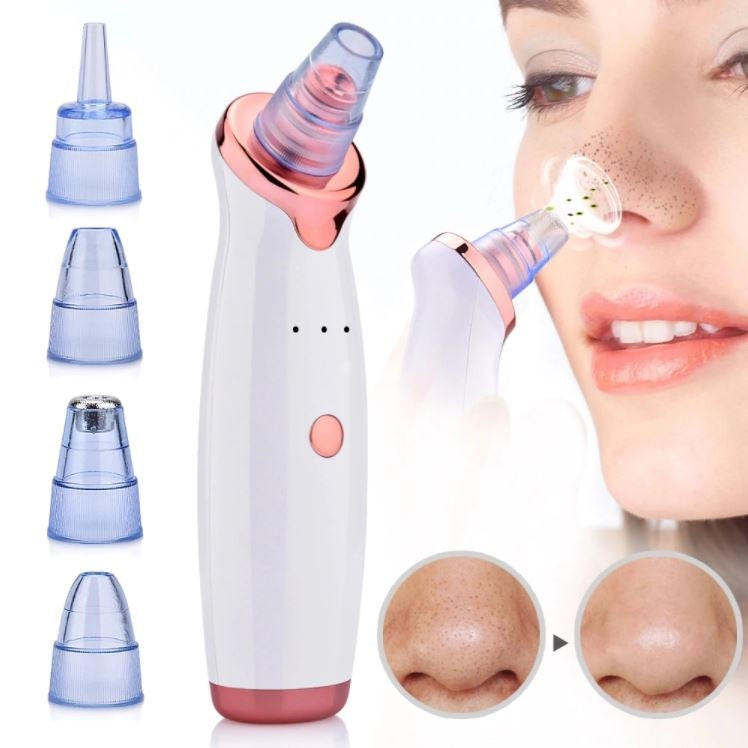 Belro blackhead vacuum cleaner with a sleek black design, used for facial skin care and pore cleansing.