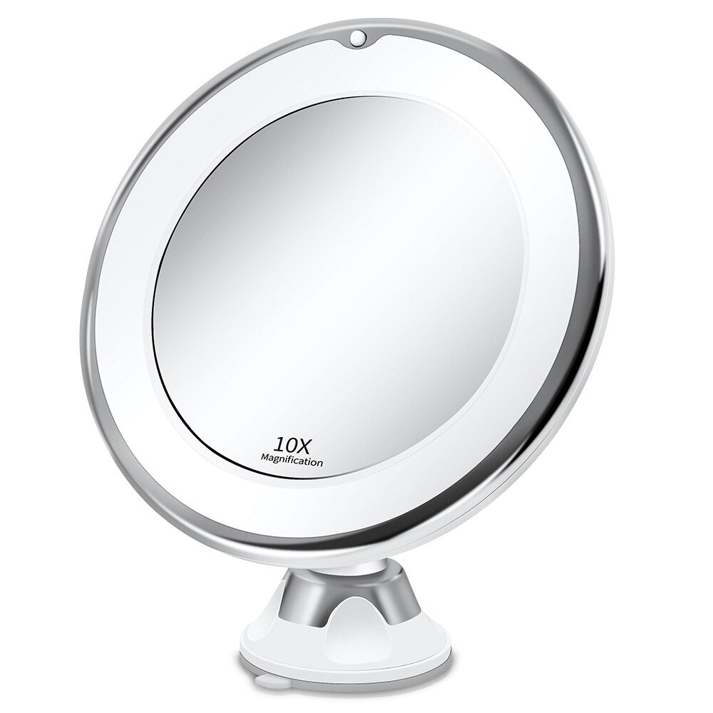 Belro LED makeup mirror with illuminated surface, sleek design, and adjustable brightness for precise beauty application.