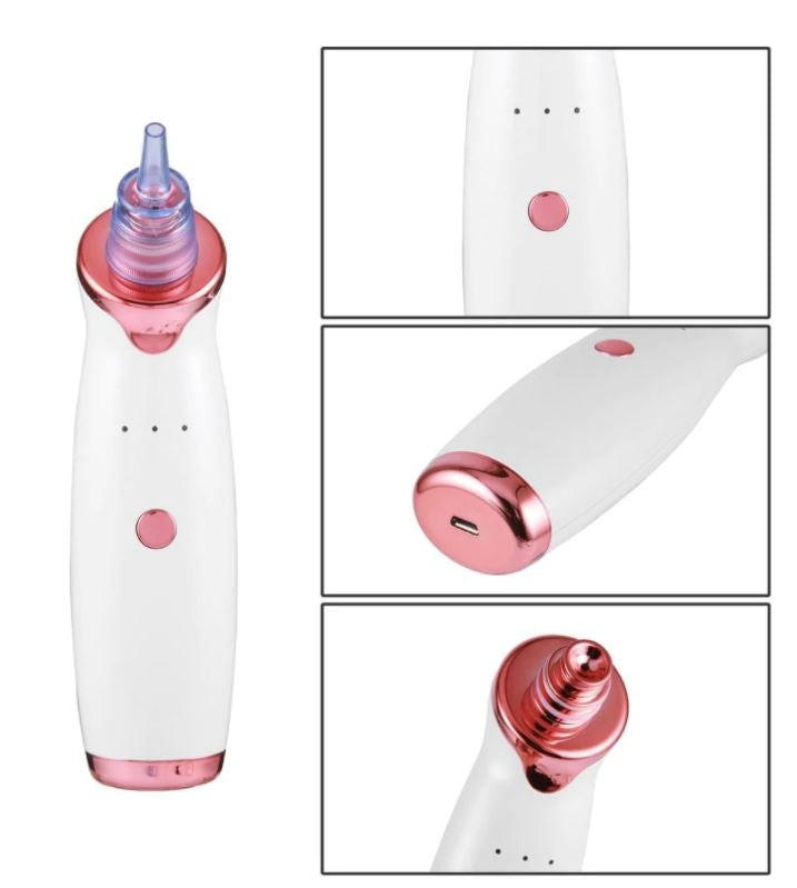 Belro Blackhead Vacuum Cleaner for skin care, showing device with suction head and control buttons on a white background.