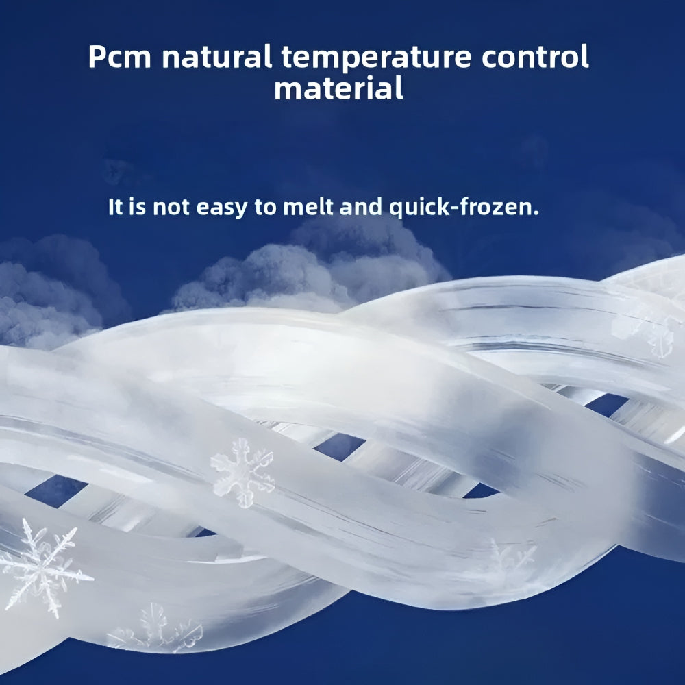 Wearable DecorsDeluxe neck cooling ring, a personal heat relief device for summer, shown in a close-up on a person's neck.