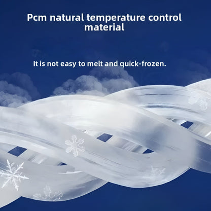 Wearable DecorsDeluxe neck cooling ring, a personal heat relief device for summer, shown in a close-up on a person's neck.
