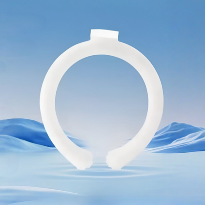 DecorsDeluxe wearable neck cooling ring, a personal cooling device for summer heat relief, designed to fit comfortably around the neck.