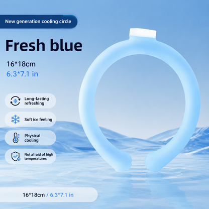 DecorsDeluxe wearable neck cooling ring, a personal cooling device for summer heat relief, designed to keep the neck cool and comfortable.