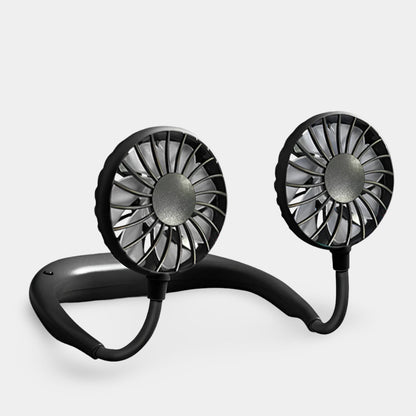 DecorsDeluxe portable neck fan, hands-free rechargeable cooler fan worn around the neck for personal cooling outdoors or at home.