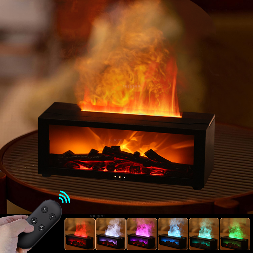 Belro Flame Diffuser Humidifier emitting mist, designed for health and beauty, with a decorative flame-shaped appearance.
