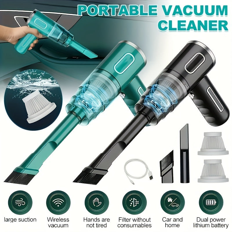 Belro portable USB rechargeable vacuum cleaner for car and home cleaning, compact and lightweight handheld device.