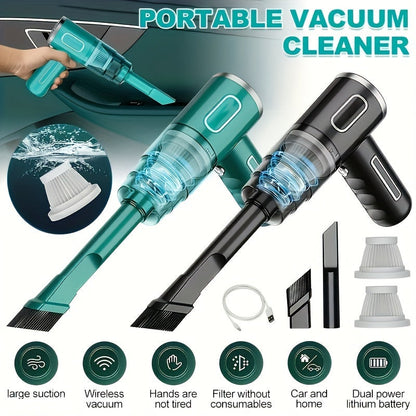 Belro portable USB rechargeable vacuum cleaner for car and home cleaning, compact and lightweight handheld device.