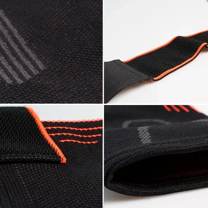 Belro elbow support compression sleeve worn on arm, providing stability and compression for elbow relief.