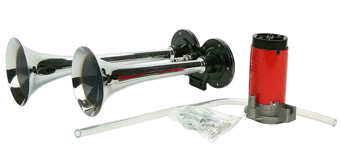 Belro 150 dB car and truck trunk electronic horn with speaker and wiring for loud automotive audio alerts.