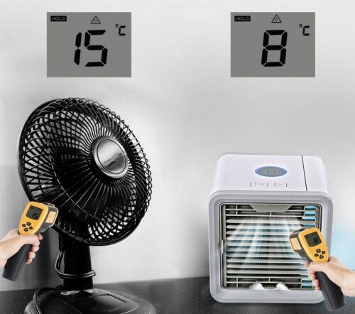 Belro 3-in-1 mobile air conditioner for outdoor use, showcasing compact design and adjustable vents for cooling and air circulation.