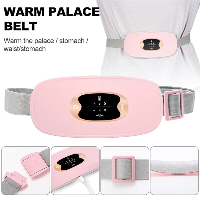 Belro electric heater cushion for period pain relief, showing a soft, portable heating pad designed for targeted comfort.