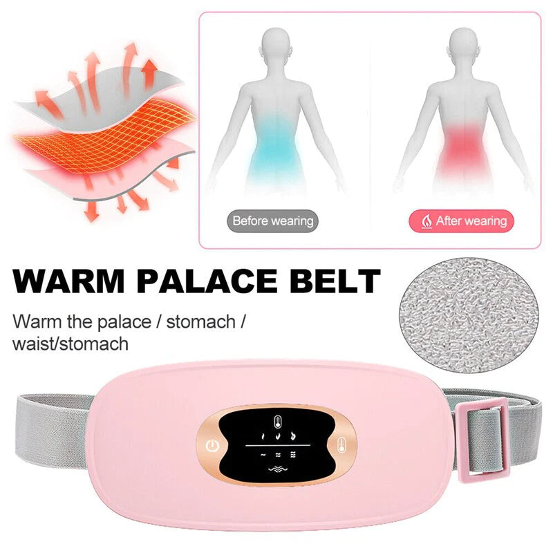 Belro electric heater cushion for period pain relief, soft fabric cover, designed for targeted warmth and comfort.