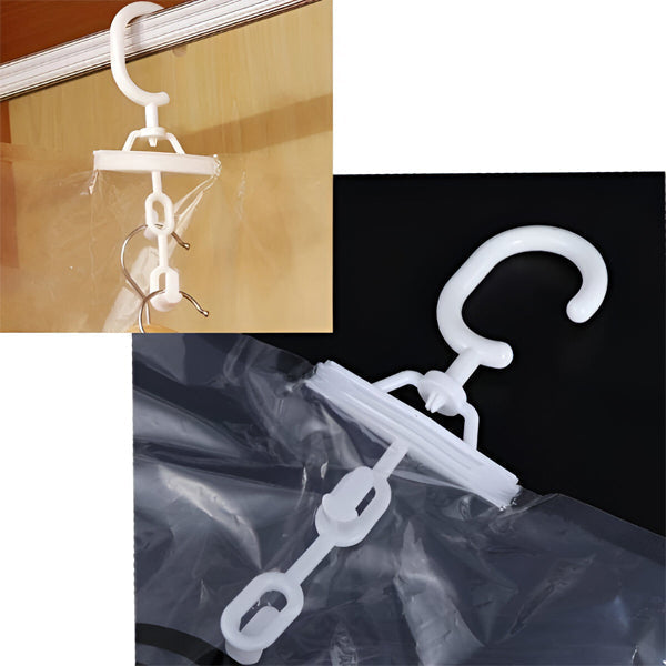 Set of four Belro hanging vacuum storage bags for clothes and linens, designed for space-saving and organization.