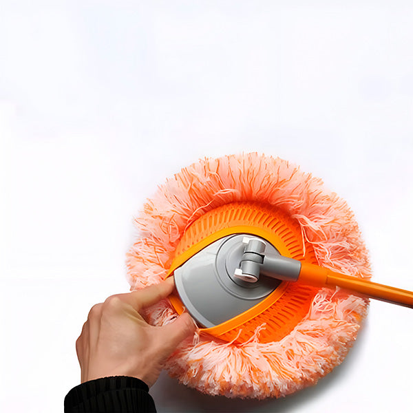 Belro customizable round rotating broom with adjustable handle and colorful bristles for effective cleaning in home and garden.