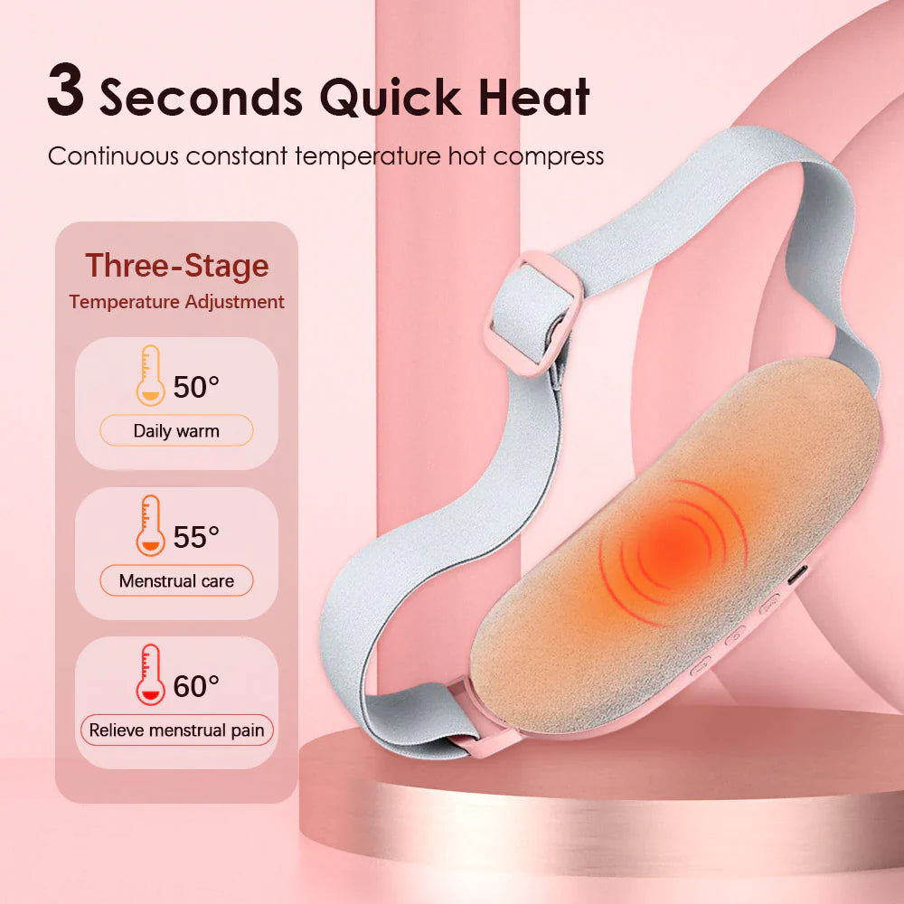 Belro electric heater cushion for period pain relief, showing a soft, portable heating pad designed for comfort and pain relief.