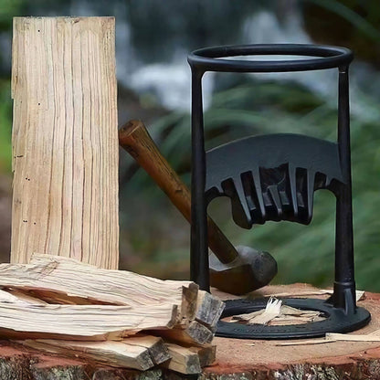 Belro cast iron manual firewood splitter with sturdy handle for splitting logs in the tools and hardware category.