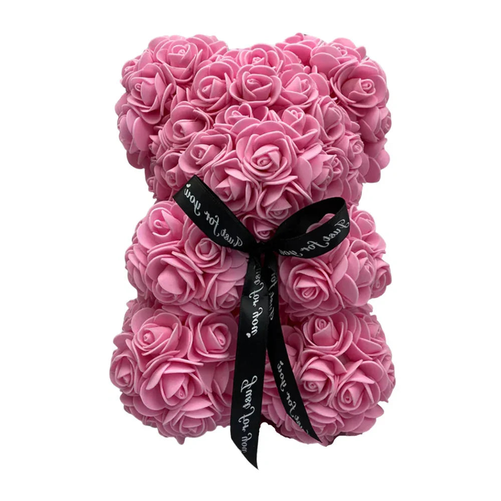 Belro Roses teddy bear, a plush clothing accessory for men, featuring a soft teddy bear with rose design details.