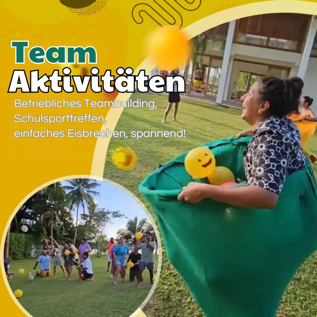 Giant Pants outdoor game by Mivoza with bouncy balls for family and party catch games, perfect fun for group outdoor activities.