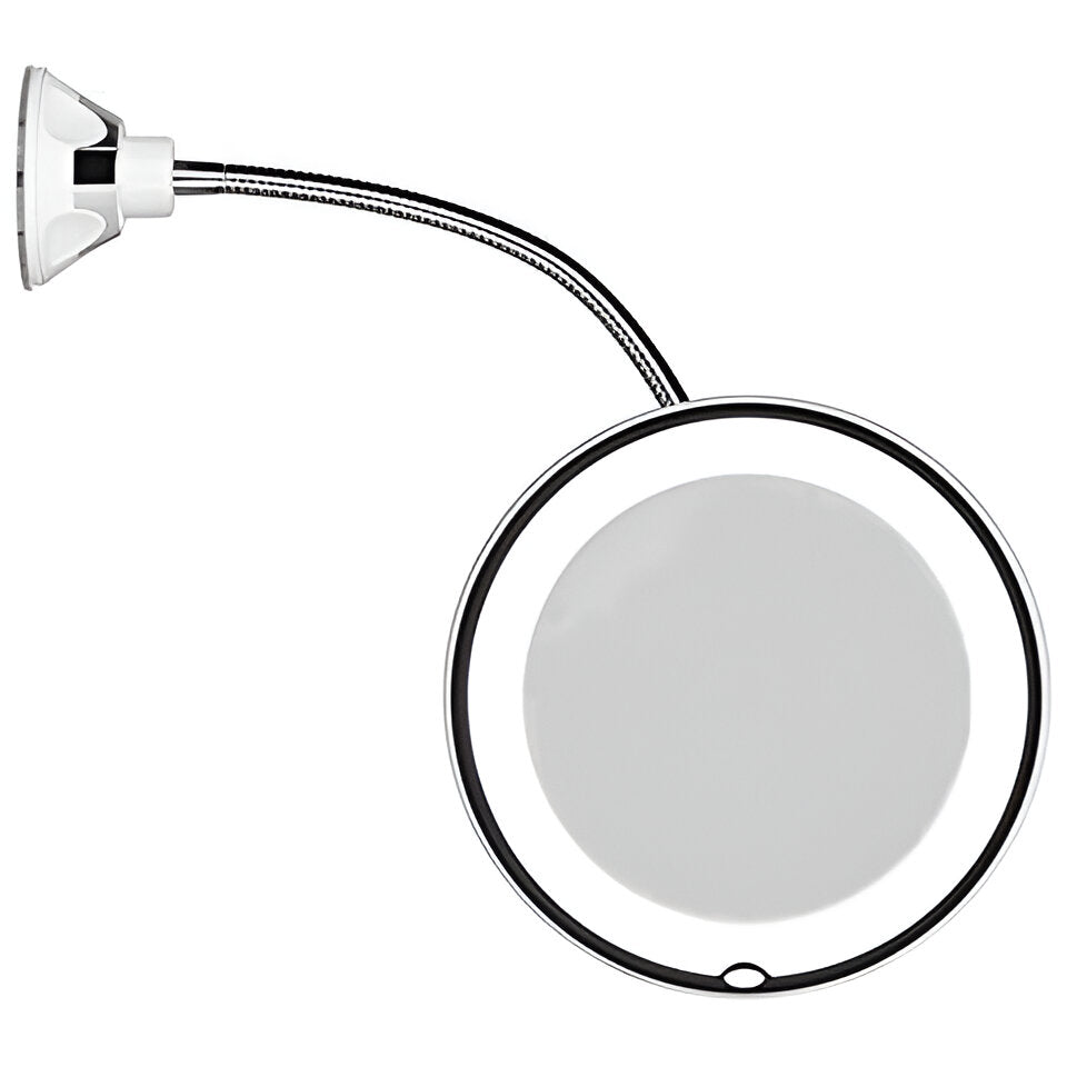 Belro 10X LED mirror with suction cup for tools and hardware, featuring bright illumination and easy attachment.