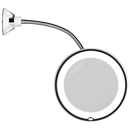 Belro 10X LED mirror with suction cup for tools and hardware, featuring bright illumination and easy attachment.