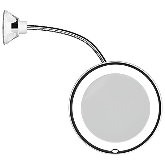 Belro 10X LED mirror with suction cup for tools and hardware, featuring bright illumination and easy attachment.