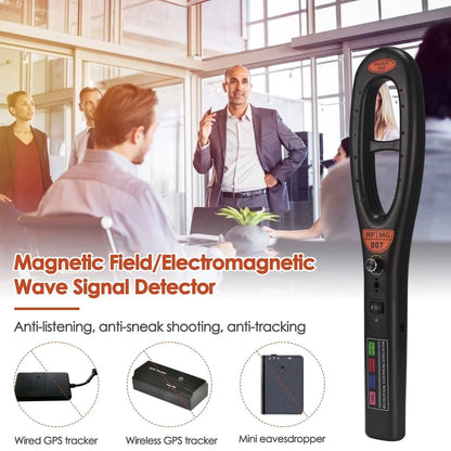 Belro GPS Tracker Detector showing electronic device with digital display and detection sensors in a close-up view.