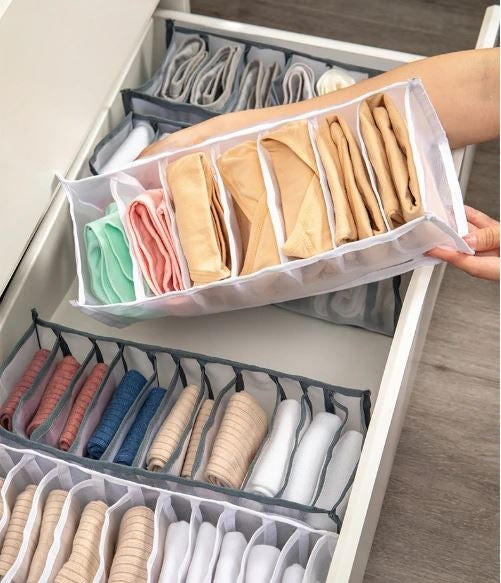 Belro undergarment storage boxes for organizing underwear and lingerie in a tidy, space-saving manner.