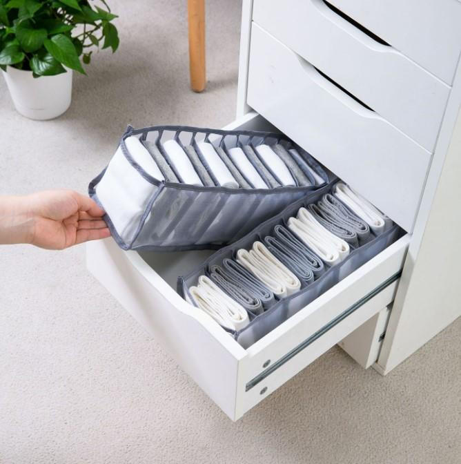 Belro storage boxes for underwear, clear plastic organizing containers for lingerie and clothing storage.