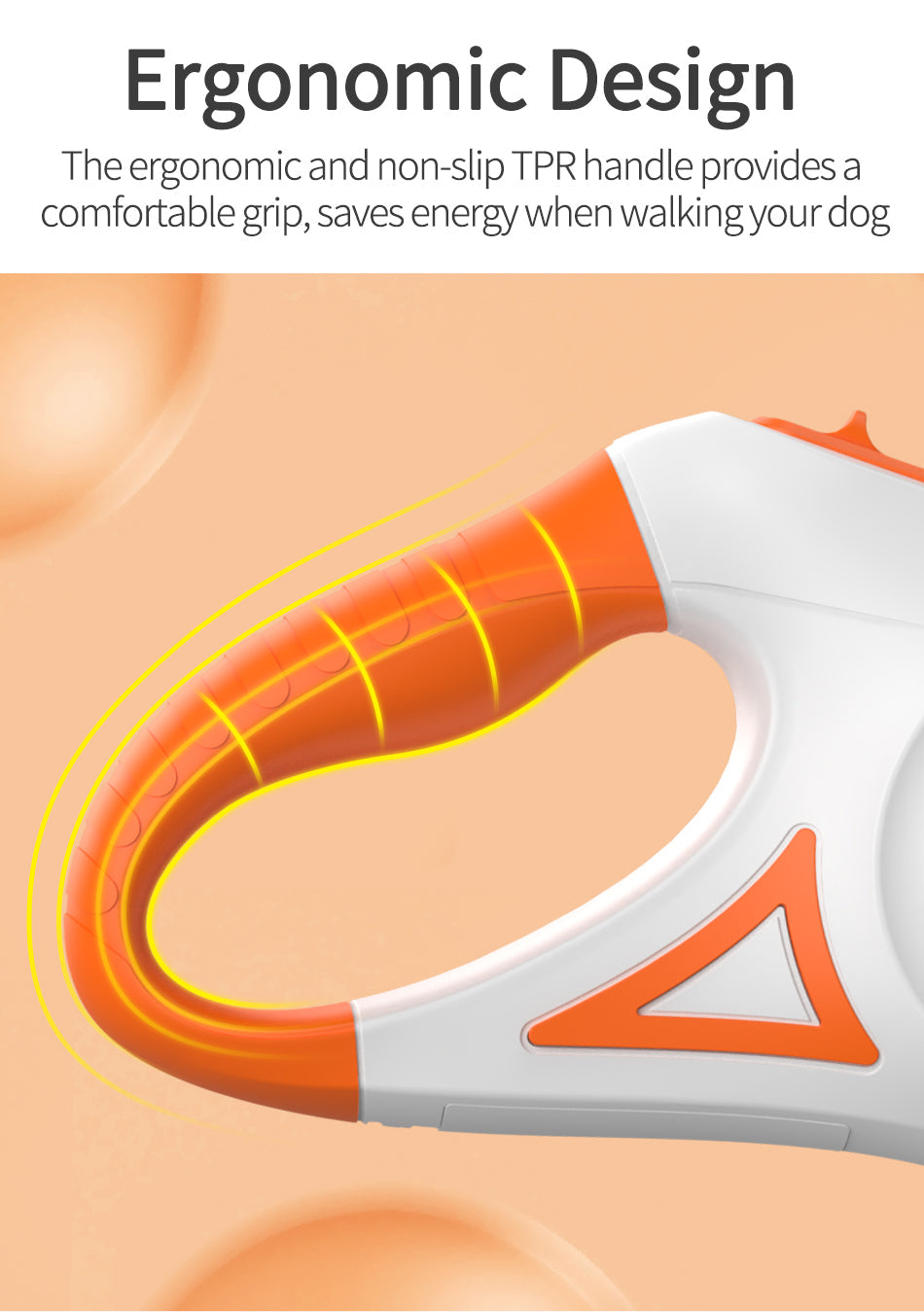 Belro retractable dog leash extending from its handle, suitable for walking dogs of various sizes in outdoor settings.