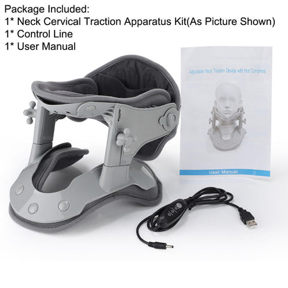 Belro neck stretcher traction device hanging with adjustable straps, designed to relieve neck tension and improve posture.