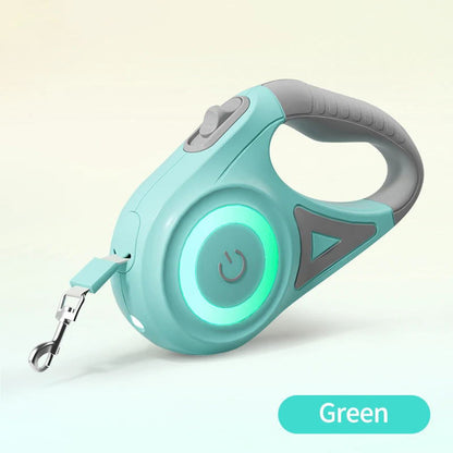 Belro retractable dog leash with handle and adjustable cord, ideal for walking dogs in pet supplies and dog leashes category.