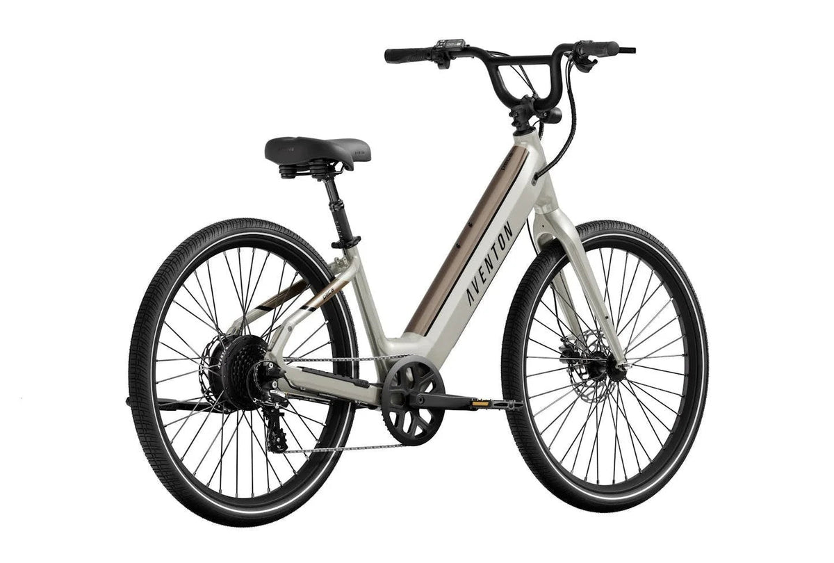 Casavibeo Aventon Pace 4 Step Through electric bike with sleek frame and step-through design, shown in mica color.