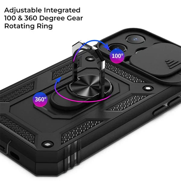 Belro magnetic phone case for smartphones, black with smooth finish, featuring built-in magnetic grip and precise cutouts.