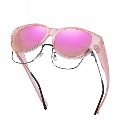 Mivoza polarized fit-over sunglasses with UV protection for glasses wearers, stylish over-glasses eyewear for safe driving.