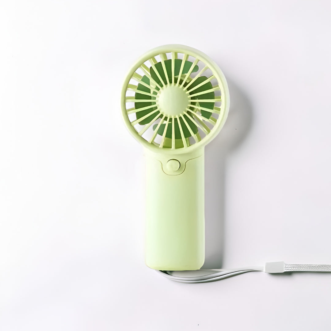 DecorsDeluxe ZenWave Traveler portable mini handheld fan with battery power and travel-ready cooling design.